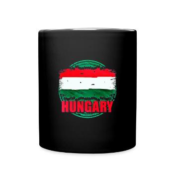Ungarn - Tasse einfarbig - Schwarz - Vorne