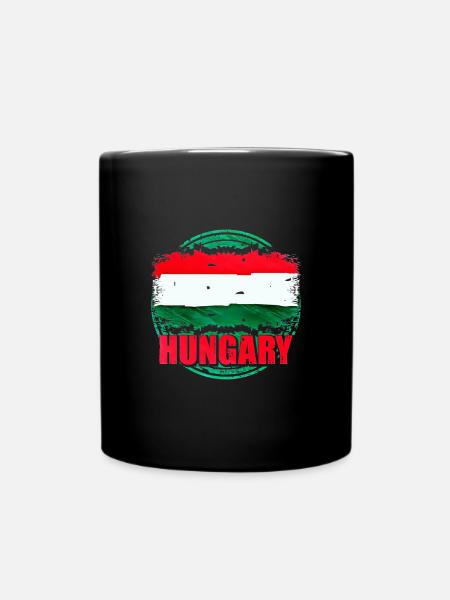 Ungarn - Tasse einfarbig - Schwarz