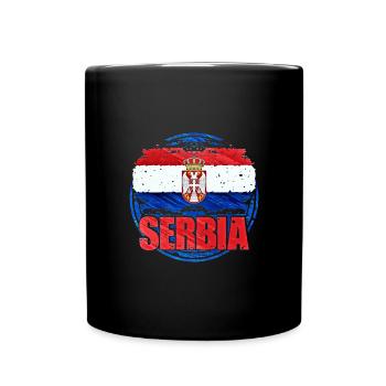 Serbie - Mug uni - noir - Devant