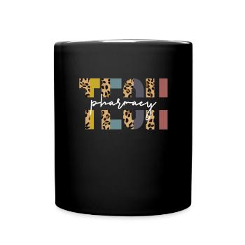 Pharmazie Tech Cheetah Frauen Apotheken Techniker - Tasse einfarbig - Schwarz - Vorne
