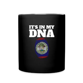 Es ist in meiner DNA Belize Fingerabdruck Belizean - Tasse einfarbig - Schwarz - Vorne
