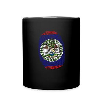 Es ist in meiner DNA Belize Fingerabdruck Belizean - Tasse einfarbig - Schwarz - Vorne