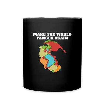 Machen Sie die Welt pangea lustiger Geographielehr - Tasse einfarbig - Schwarz - Vorne