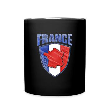 Frankreich - Tasse einfarbig - Schwarz - Vorne