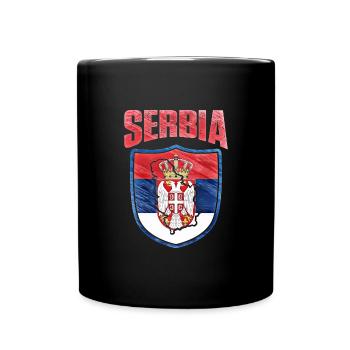 Serbie - Mug uni - noir - Devant
