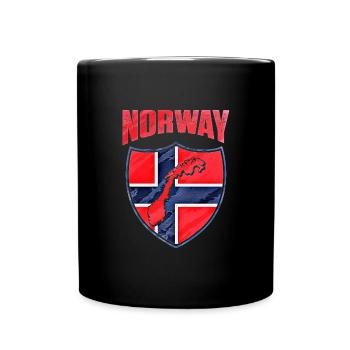 Norvège - Mug uni - noir - Devant