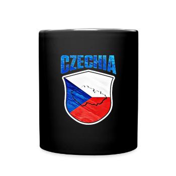 Tschechien - Tasse einfarbig - Schwarz - Vorne