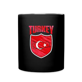 Türkei - Tasse einfarbig - Schwarz - Vorne