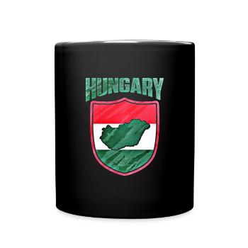 Ungarn - Tasse einfarbig - Schwarz - Vorne