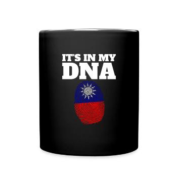 Es ist in meiner DNA Taiwan Fingerabdruck Taiwanes - Tasse einfarbig - Schwarz - Vorne