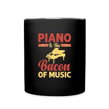 Bacon is the solution to all ham - Full Colour Mug - black - Front