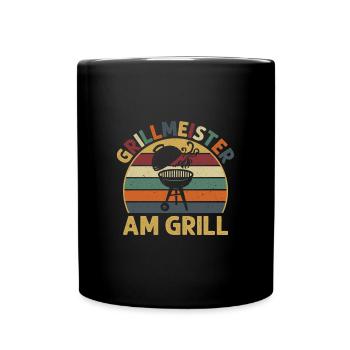 Grilling en plein air fan grill maître au gril - Mug uni - noir - Devant