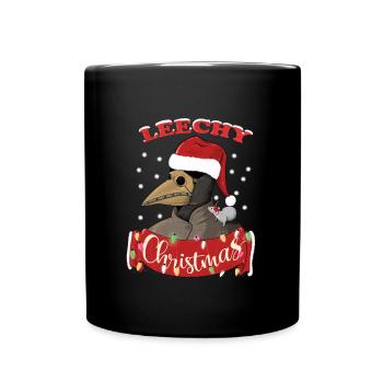 Leechy Christmas Plague Doctor Leech Christmas - Full Colour Mug - black - Front