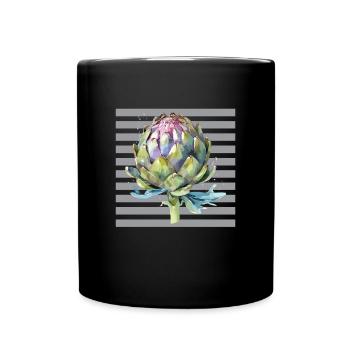 Retro Art Artichokes - Full Colour Mug - black - Front