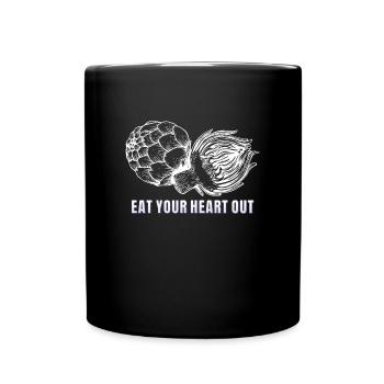 Eat Your Heart Out Artichokes - Full Colour Mug - black - Front