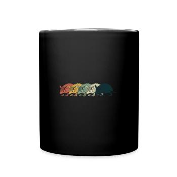 Fan Of Armadillo Friends - Full Colour Mug - black - Front