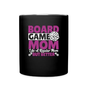 Brettspiele Spielbrett Geschenk - Tasse einfarbig - Schwarz - Vorne