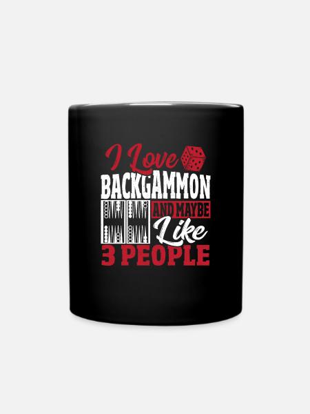 Backgammon - Tasse einfarbig - Schwarz