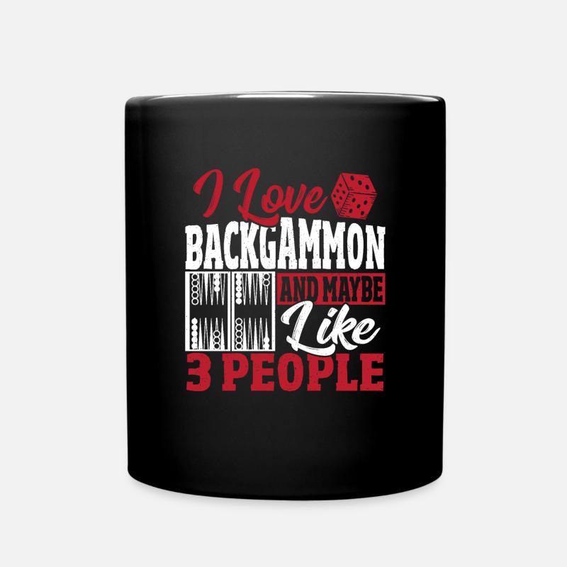 Backgammon - Tasse einfarbig - Schwarz