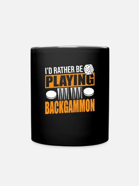 Backgammon - Tasse einfarbig - Schwarz