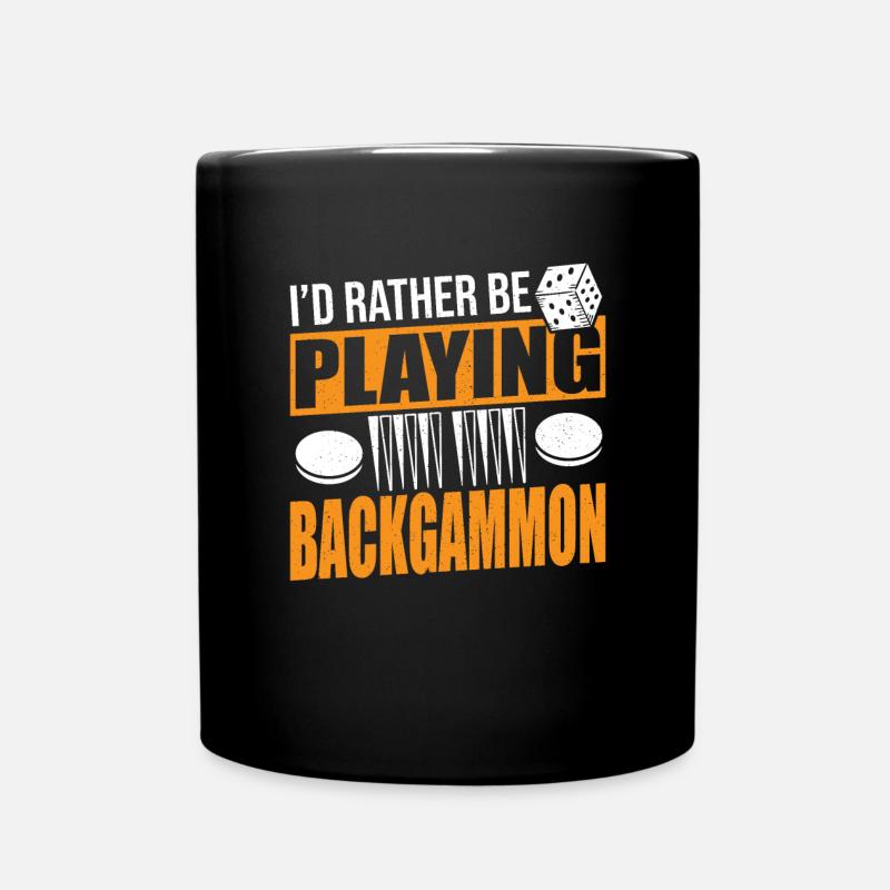 Backgammon - Tasse einfarbig - Schwarz