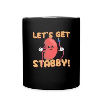 Lassen Sie uns stichby lustige Hämodialyse -Dialys - Tasse einfarbig - Schwarz - Vorne