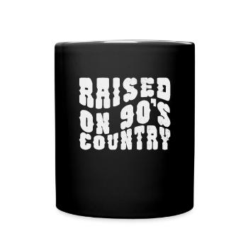 Auf 90er Jahren aufgewachsen westliche Cowboy Cowg - Tasse einfarbig - Schwarz - Vorne