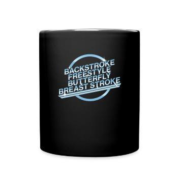Schwimmschläge lustige Schwimmteam Schwimmschläge - Tasse einfarbig - Schwarz - Vorne