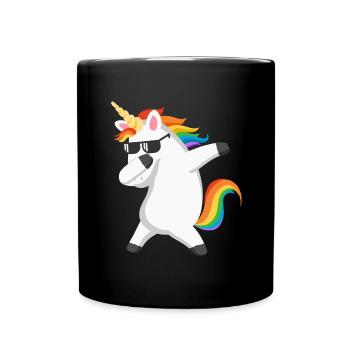 Dabbing Einhorn Dab Licorne - Mug uni - noir - Devant