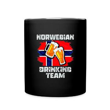 Équipe de beuverie de Norvège - Mug uni - noir - Devant