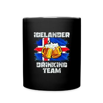Équipe de beuverie d’Islande - Mug uni - noir - Devant
