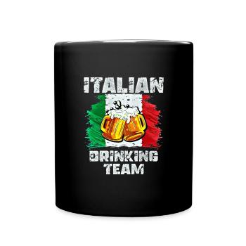 Équipe de beuverie d’Italie - Mug uni - noir - Devant