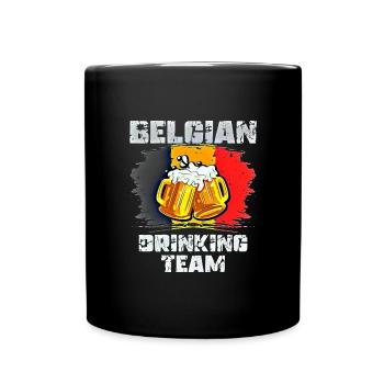 Équipe de beuverie de Belgique - Mug uni - noir - Devant