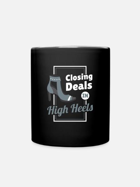Closing Deals in High Heels Mode - Tasse einfarbig - Schwarz