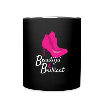 Beautiful & Brilliant High Heels Fashion - Full Colour Mug - black - Front