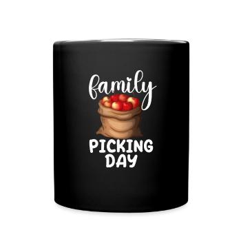 Familie der Familie Picking Day Apfelpflücke Tag A - Tasse einfarbig - Schwarz - Vorne