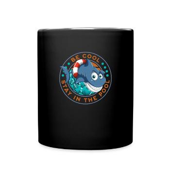 Sei cool, bleib im Pool Schwimmteam zu schwimmenim - Tasse einfarbig - Schwarz - Vorne
