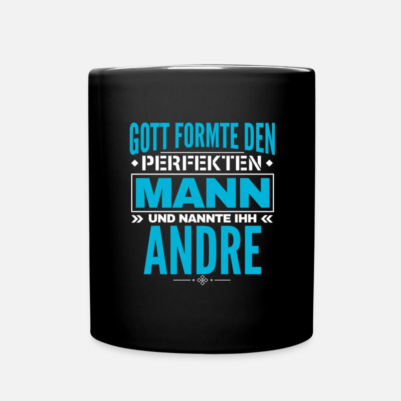 Andre Name Design - Tasse einfarbig - Schwarz