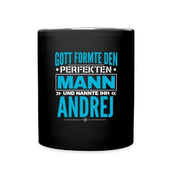 Andrej Name Design - Tasse einfarbig - Schwarz - Vorne