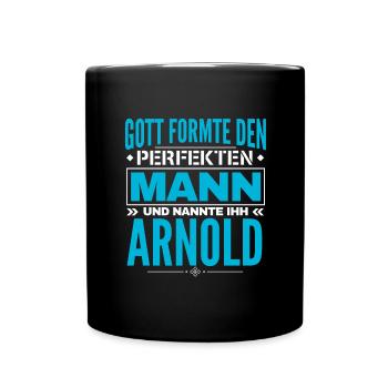 Arnold Name Design - Tasse einfarbig - Schwarz - Vorne