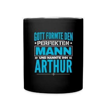 Arthur Name Design - Tasse einfarbig - Schwarz - Vorne