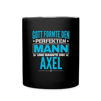 Axel Name Design - Tasse einfarbig - Schwarz - Vorne