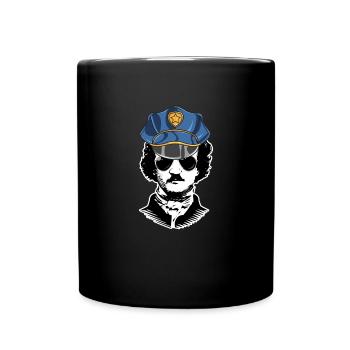 Poe Poe Edgar Allan Poe Police Edgar Alan PoePoliz - Tasse einfarbig - Schwarz - Vorne