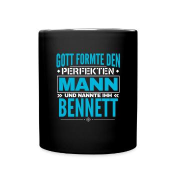 Bennett Name Design - Tasse einfarbig - Schwarz - Vorne