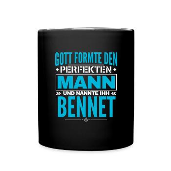 Bennet Name Design - Tasse einfarbig - Schwarz - Vorne