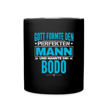 Bodo Name Design - Tasse einfarbig - Schwarz - Vorne