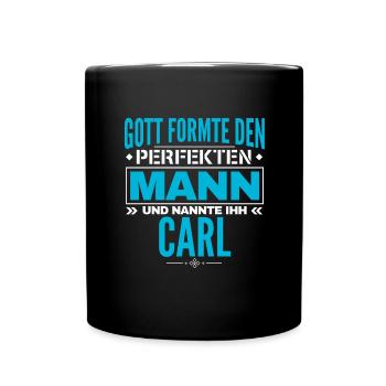 Carl Name Design - Tasse einfarbig - Schwarz - Vorne