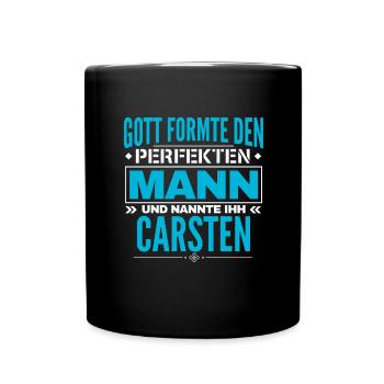 Carsten Name Design - Tasse einfarbig - Schwarz - Vorne