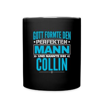 Collin Name Design - Tasse einfarbig - Schwarz - Vorne