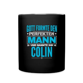 Colin Name Design - Tasse einfarbig - Schwarz - Vorne
